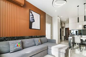Апартаменты Luxe (2 спальни) 1 этаж, без балкона в  Апарт-отель МЕТРОПОЛЬ